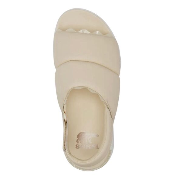 Quilted Sorel Dayspring 9puffy strappy sling back chunky platform sporty sandals - Picture 5 of 7